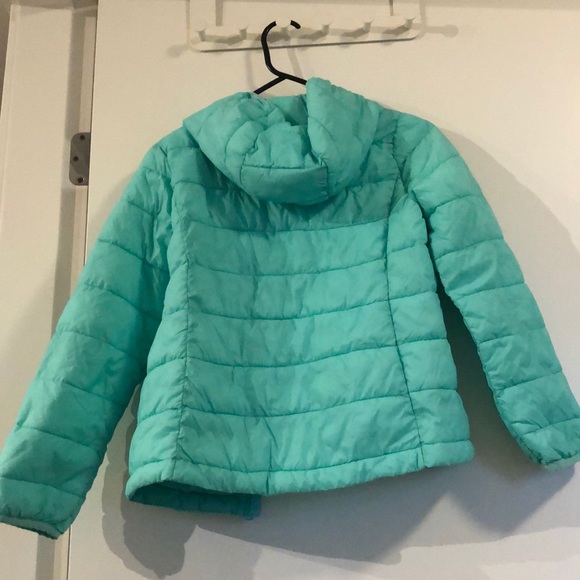 Girls teal/ green puff coat for winter Gap kids - Picture 2 of 2